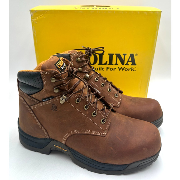 Carolina 6'' WTPF Broad Toe New Work Boot Brown/Black US Size 13 D - Picture 1 of 8